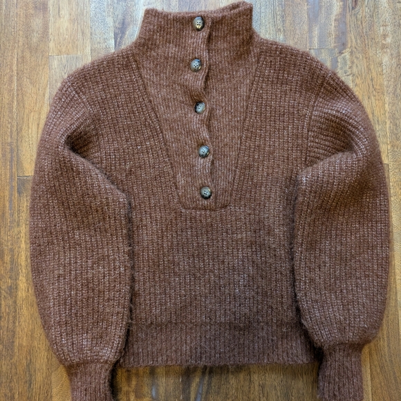 Sezane Micky Jumper in Hazelnut - Picture 6 of 15